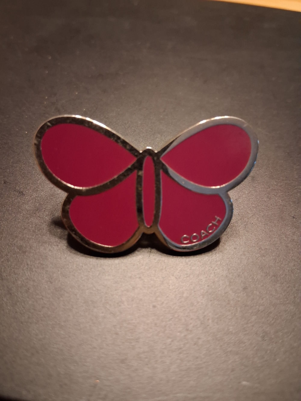 Coach New York Designer Purple Butterfly Lapel Pin